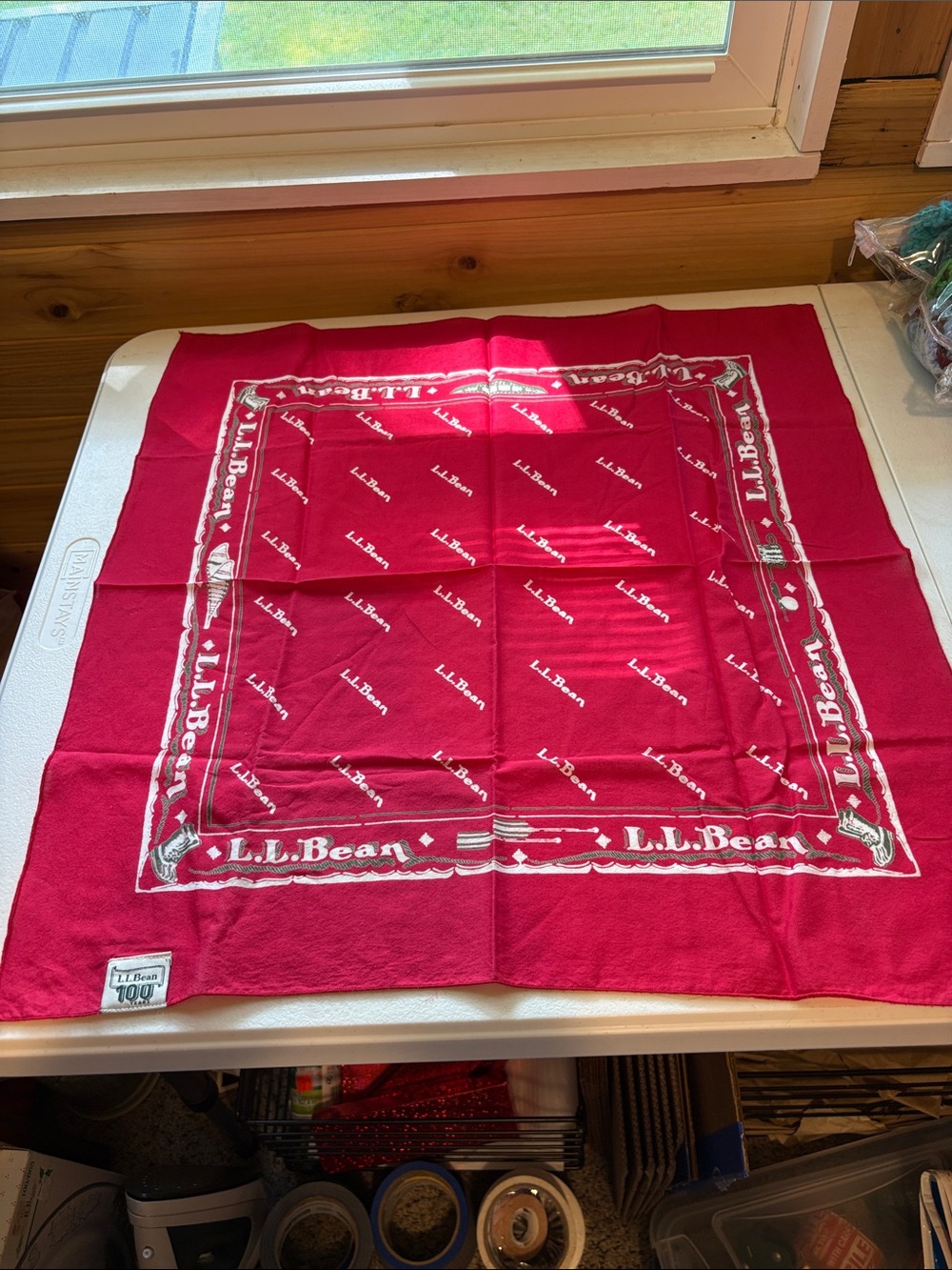 vintage L.L. Bean red bandana